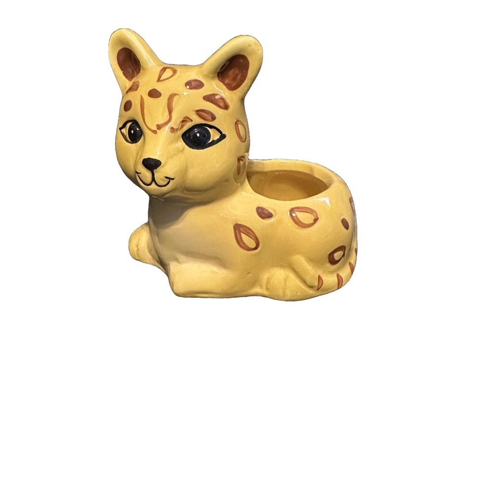 Ceramic Cheetah Planter - Picture 4 of 4